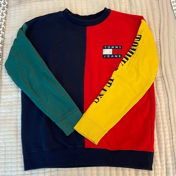tommy hilfiger sweatshirt colorblock